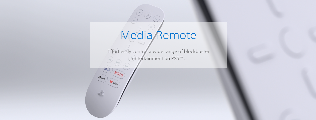 PlayStation 5 Media Remote features